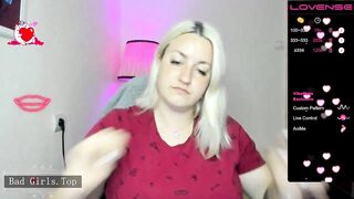 BBW teen blonde with unreal huge natural saggy tits