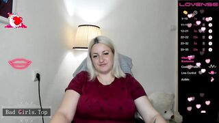 BBW teen blonde with unreal huge natural saggy tits