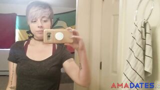 POV Amateur Teen Strip and Orgasm on Webcam