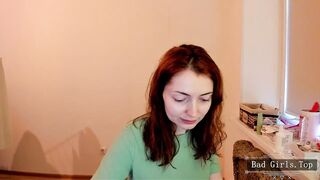 Skinny brunette very pretty busty web milf show