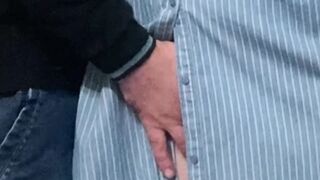 Old Man Perv Fingered Pussy in Subway