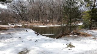 Big-Tits Blowjob and Swallow by the River - Amateur POV Video