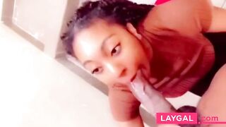 Truck Stop Blowjob - She Takes My Big Cock in the Bathroom