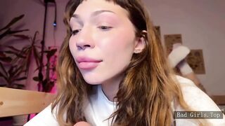 Petite tattooed skinny booty teen web dildo blowjob