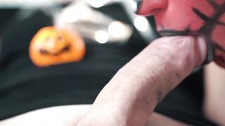 Halloween Blowjob - Teen Gets Mouthful of Cum