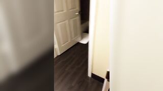 Naked Asian MILF in a Hotel Hallway