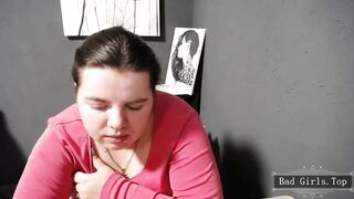BBW cute huge natural tits webcam brunette teen