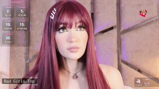 Cute slim redhead teen closeup pretty natural tits tease