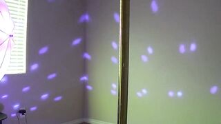 Tattooed Chubby Cutie Teases on the Strip Pole