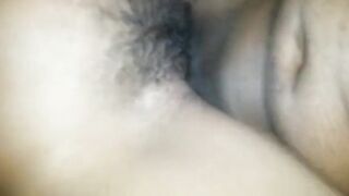 Thai Amateur Rides Me - Her Hairy Bush on My Thighs