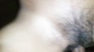 Thai Amateur Rides Me - Her Hairy Bush on My Thighs