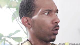 Girlfriend lets black bf fuck her ass while friend watching