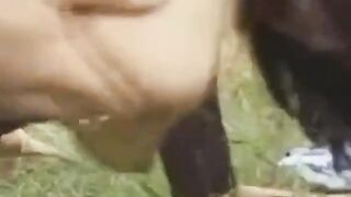 Asian Amateur Couple's Outdoor Fun