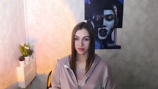 Brunette very pretty long hair busty web teen