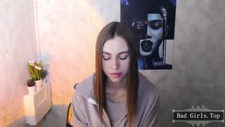 Brunette very pretty long hair busty web teen