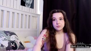 Super slim and petite cute big tits web teen babe