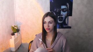 Long hair slim, busty very cute webcam teen