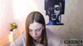 Long hair slim, busty very cute webcam teen