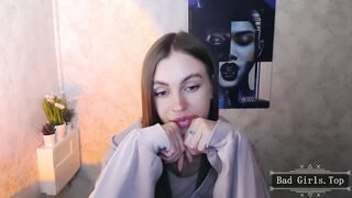 Long hair slim, busty very cute webcam teen