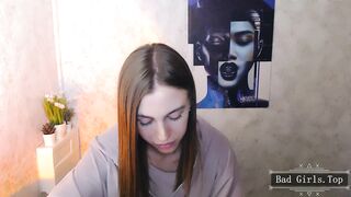 Long hair slim, busty very cute webcam teen