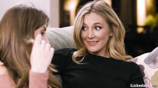 Lesbian stepdaughter convincing stepmom to try ass licking