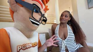 PornDudeCasting - Rhae Woods - Cleans Porn Dude’s Home and Dick