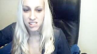 Blonde Pregnant Babe with Big Boobs