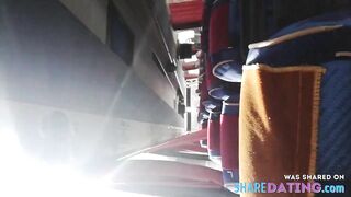 Masturbating on a Public Bus - Webcam Solo