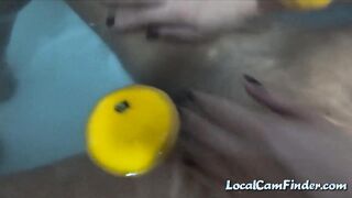 Nudist's Naked Bath Time on Webcam