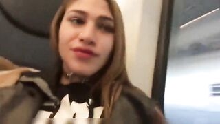 Public Train Masturbation With Amateur Teen