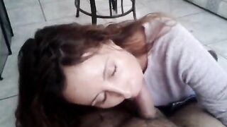Sweet Amateur Blowjob and Cum Swallow