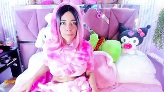 Very petite big booty web teen teasing with toys