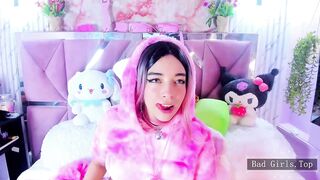Very petite big booty web teen teasing with toys