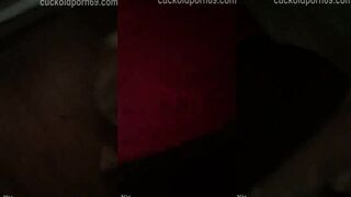Curvy blonde Liisa sucking a stiff black cock