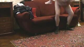 Russian Mature Couple's Intimate Blowjob Session at Home