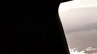 Blonder Blowjob im Flugzeug - Französisch-Deutsche Amateur-Gesichtsbehandlu