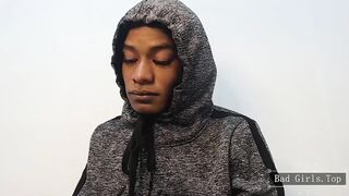 Skinny very pretty cute ebony teen trans web solo