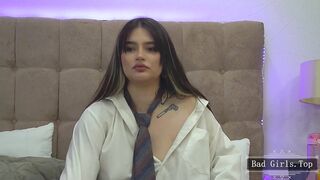 BBW long hair tattooed natural big tits cute web babe