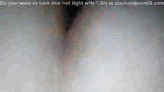 Mature amateur wife homemade threesome with cum