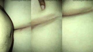 Gorgeous wife rides bbc cock till creampie – homemade tape