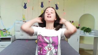Natural big tits pretty brunette webcam solo teen
