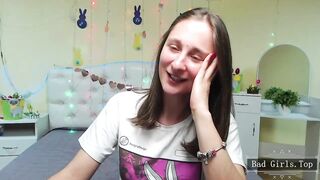 Natural big tits pretty brunette webcam solo teen
