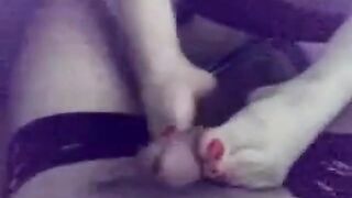 Turkish Girl's Foot Fetish Webcam Show