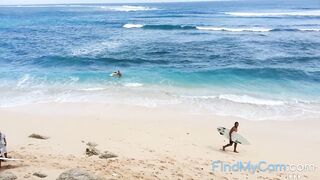 Public Pussy & Anal Play at Surfers Beach
