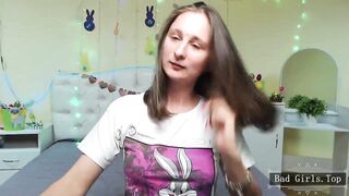 Busty petite skinny webcam solo brunette teen