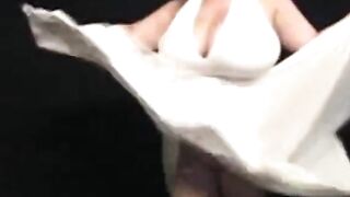 Big-Titted BBW Strips Out of Her White Dress
