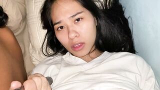Asian Teen Sends Nudes and Masturbates Next to Boyfriend.