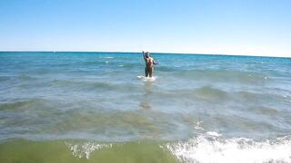Sexy MILF's Orgasmic Shower After Beach Blowjob