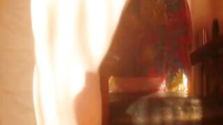 French Amateur With a Hairy Pussy Takes a Dildo