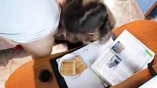 Cum-Soaked Toast: A Kinky Breakfast